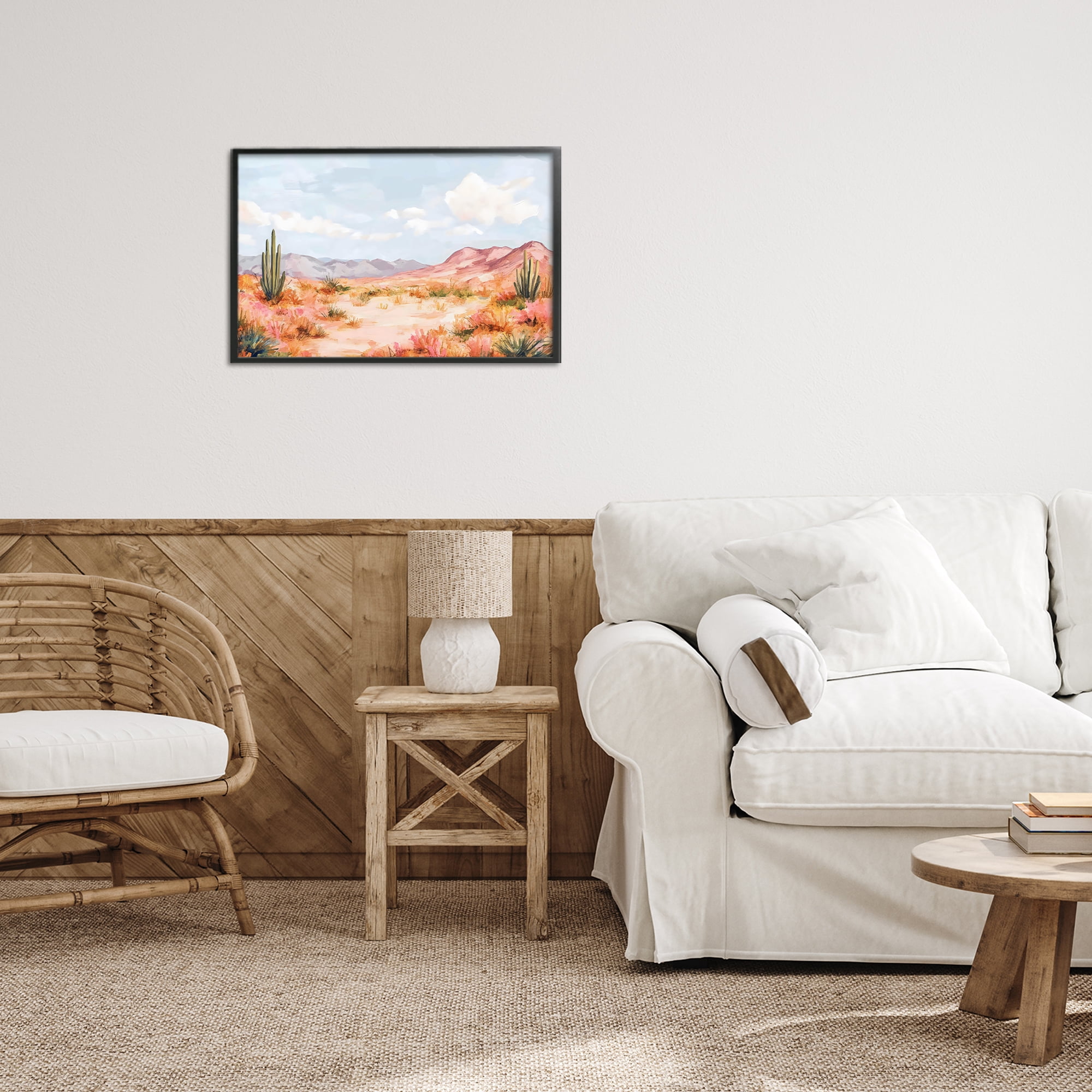 Stupell Industries Pastel Desert Dream Sunset Black Framed Giclee Art, design by Creative Studio