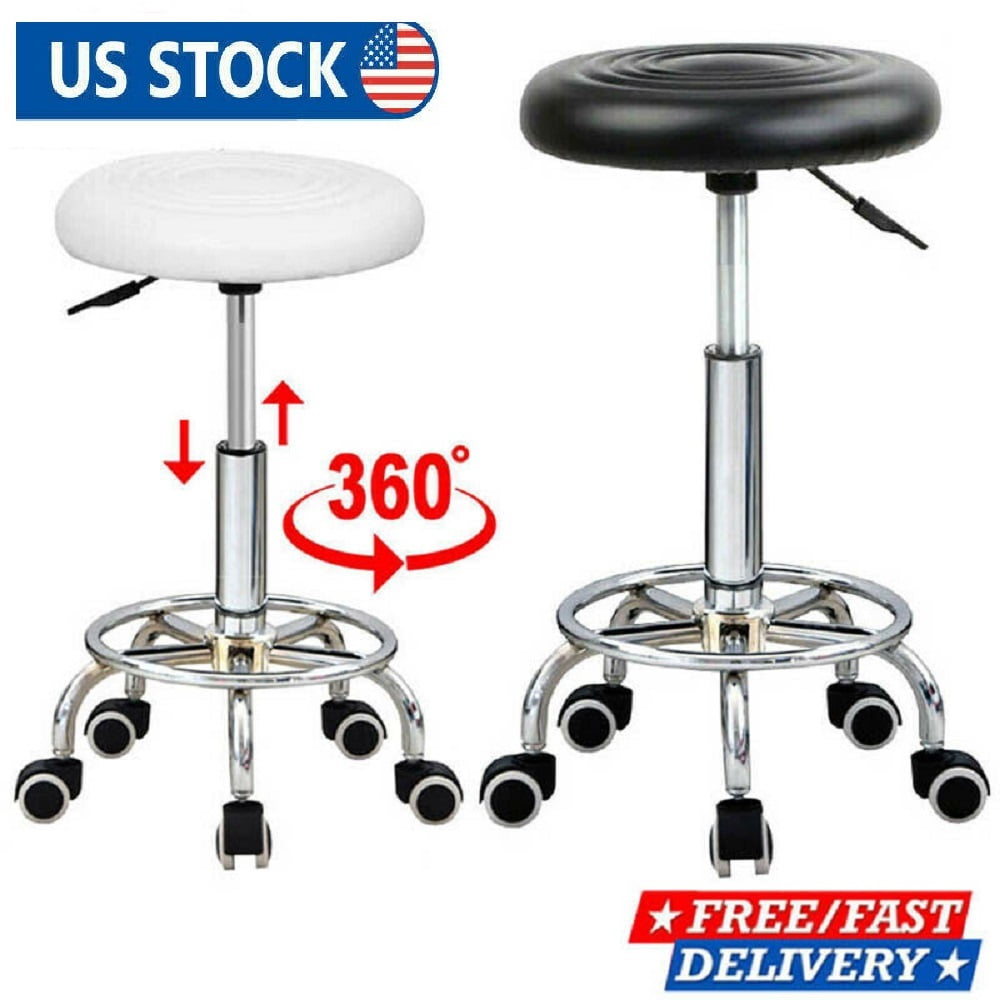Goorabbit Swivel Bar Stools Leather,Swivels Rolling stools with Wheels