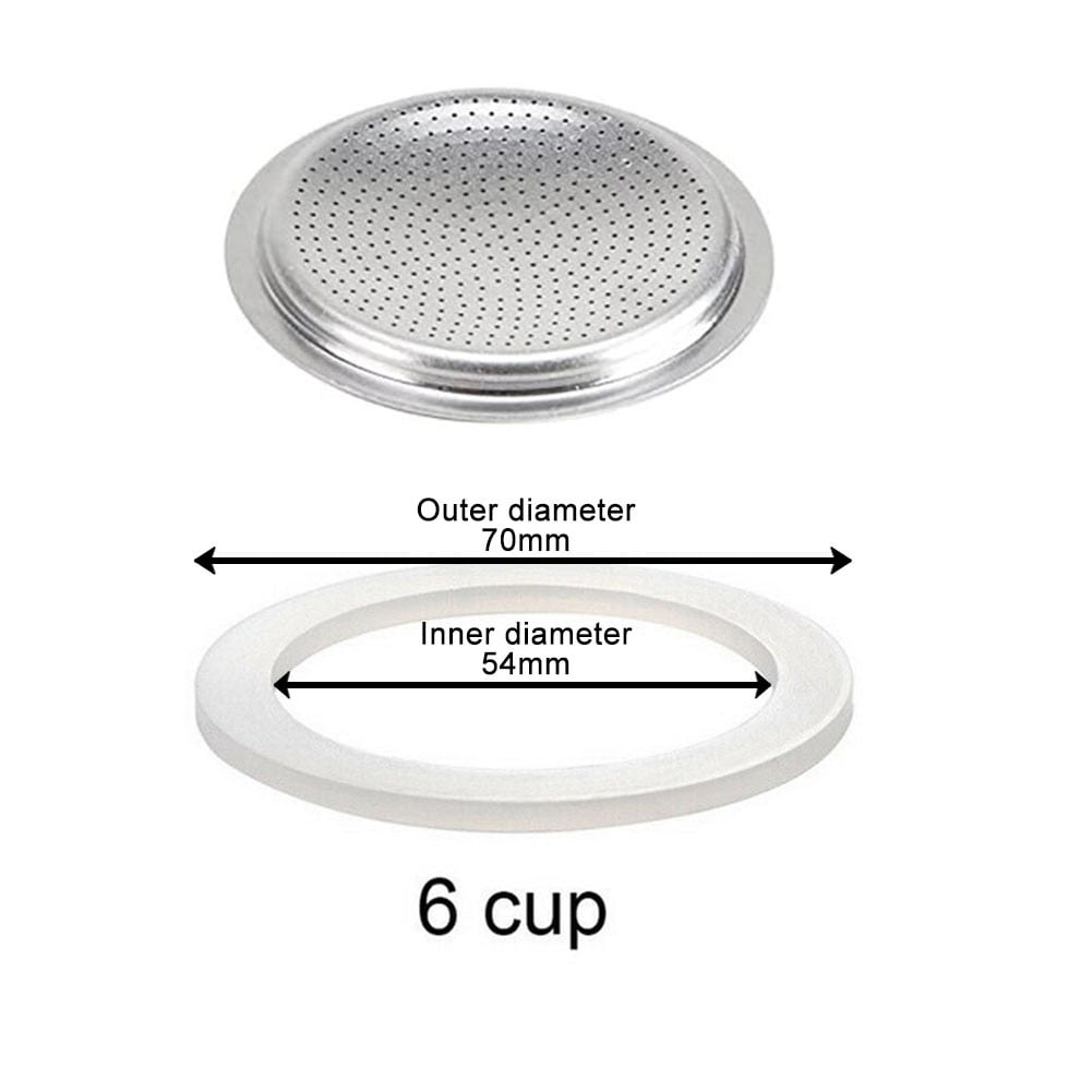MYG Rubber Seal/Rings+Filter -Replacement- Sizes Cup Espresso