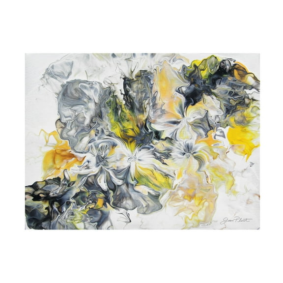 Canvas Wall Art - Jean Plout 'Abstract Pouring S' Wall Art for Living Room, Bedroom, or Office Décor by Trademark Fine Art - 19 x 14 Inches