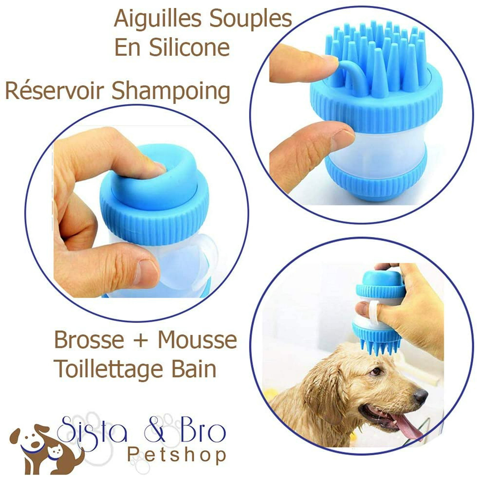 Soft Silicone Dog Cat Shampoo Brush Grooming Accessories Shower