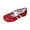 A-Red126, variant on Women's Casual Shoes Split Toe Tie Detail Ballerina Shoes Round Toe Soft Sole Slip On Flat Dance Shoes