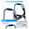 thumbnail image 5 of Andadores plegables HOMLAND para personas mayores con ruedas, ligeros, con ruedas, FSA/HSA, con altura ajustable y estructura de aluminio, color azul, 5 of 5