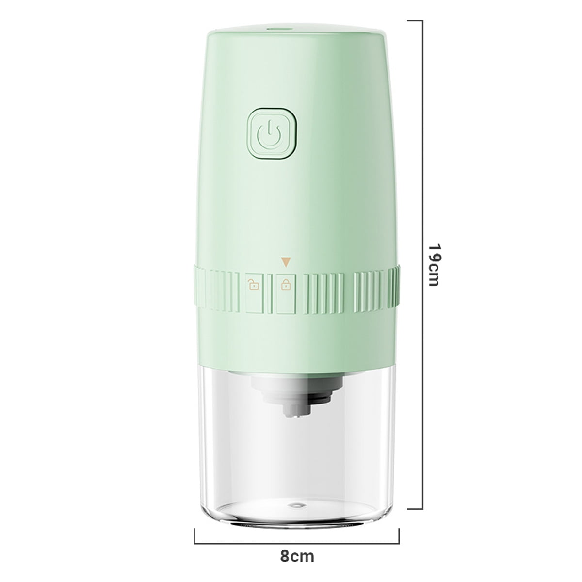 Portable Electric Burr Coffee Grinder, Small Automatic Ceramic Conical Spice Grinder, Slow Coffee Bean Grinder with Setting - green