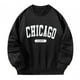 thumbnail image 1 of Sudadera con cuello redondo para hombre y mujer, ajuste holgado, sin capucha, informal, manga larga, jersey Negro, 1 of 8