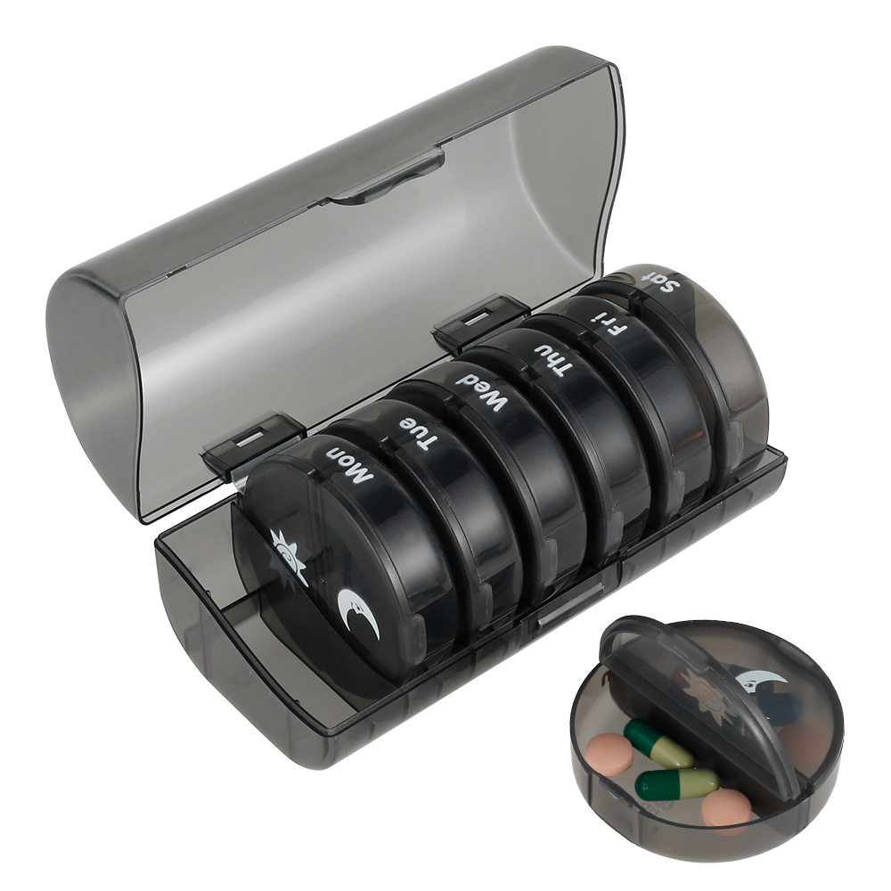 Duety Portable Pill Case Daily Pill Organizer Twice A Day Weekly AM/PM