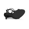thumbnail image 5 of BLISSFUL STEP Women's Strappy Heel Lace Up Stiletto Heels Sandals Black 8.5, 5 of 7