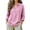 Pink, variant on Linen Shirts for Women Long Sleeve V Neck Pullover Tops Button Down T Shirt Casual Fall Blouses