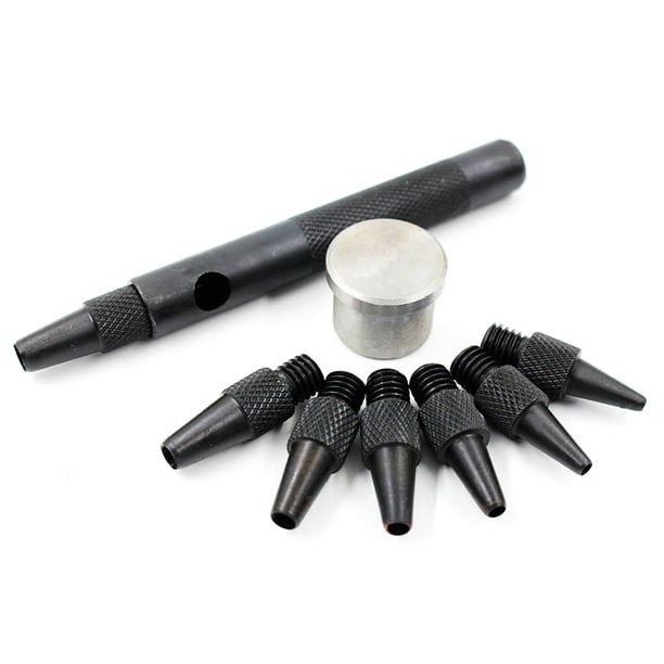 Worallymy Round Leather Belt Hole Punch Set Handheld Jewelers Watch