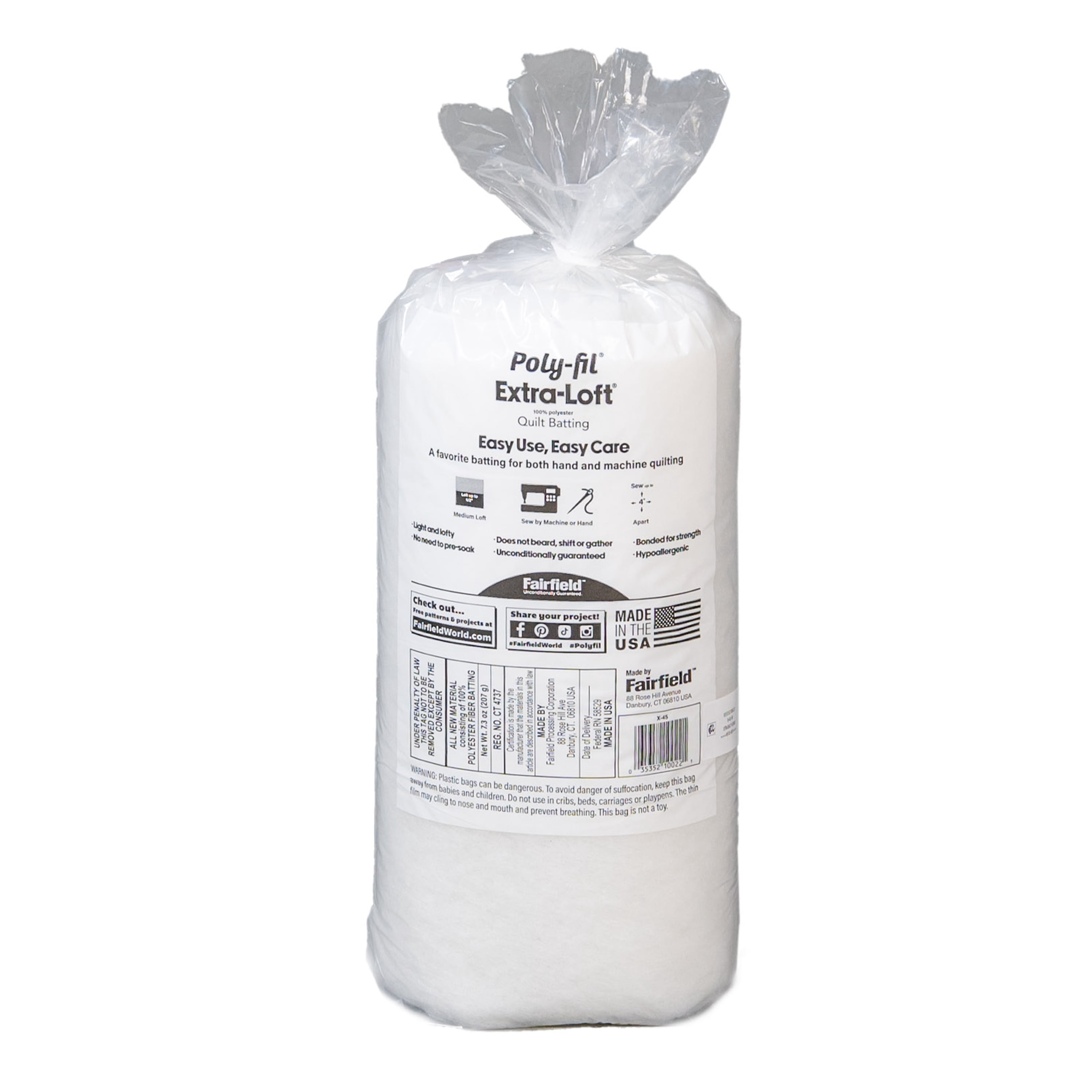 (2 pack) Poly-Fil® Extra-Loft® Batting - 45" x 60"