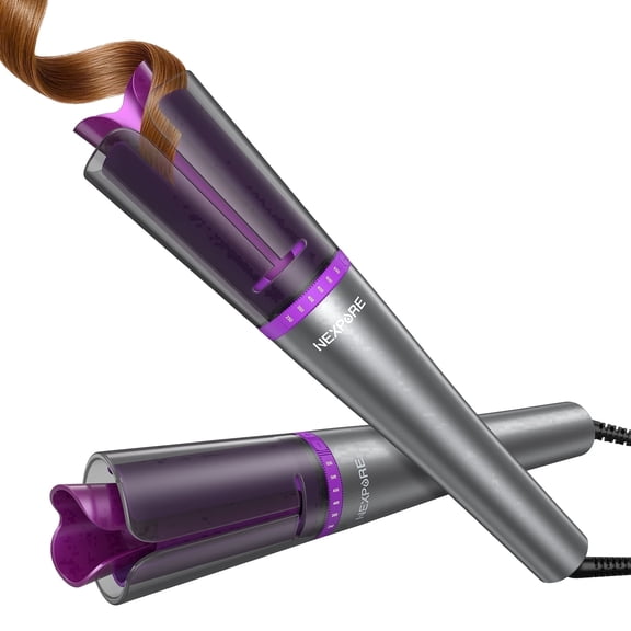 NEXPURE Automatic Curling Iron, 1.25 Inch Ceramic Auto Rotating Hair Curler Wand with 2-Way Rotation, 6 Temp Settings, Anti-Tangle & Anti-Scald