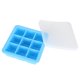 thumbnail image 1 of Tapa Para Molde De Hielo ANGGREK 9 Rejillas Soporte De Silicona Color Azul, 1 of 7