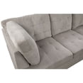 thumbnail image 3 of PonLiving Furniture Gray Dubey Living Room Sectional with Ottoman / Orientation: Left hand facing PonLiving Gray Dubey Living Room Sectional with Ottoman / Orientation: Left hand facing, 3 of 3