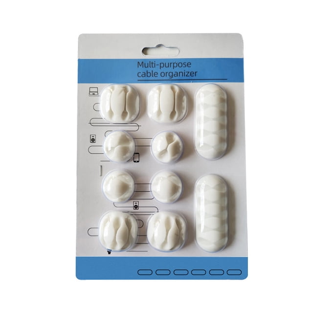 Billuyoard Clips para cables Organizador de cables Adhesivo resistente al desgaste Soporte para cables Cables de amarre Cables de gestión-Hogar Type2 NO2