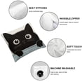 thumbnail image 4 of JRXY Cute Cat Home Decor Pillowcase Lovely Peeping Black Cat Decorative Throw Pillow Case Cushion Cover  2pcs White, 4 of 6