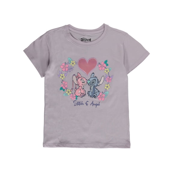 Disney Lilo & Stitch Girls' Love Angel T-Shirt Color: purple Size: 14 - 16