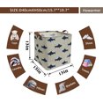 thumbnail image 3 of Howarmer Square Storage Basket, Collapsible Laundry Basket, Waterproof Canvas PE Coating Large Storage Bins Gift Baskets for Children, Office, Bedroom, Clothes,Toys - Blue Shark, 3 of 6