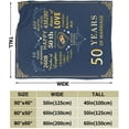 thumbnail image 3 of 50th Anniversary Blanket - 50th Wedding Anniversary Blanket - 50th Wedding Anniversary Blanket for Couples, Parents, Grandparents 60"x50", 3 of 5