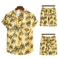 thumbnail image 2 of Hawaiian 2 Piece Outfits for Men's Floral Tracksuit Summer Short Sleeve Button Down Shirt and Shorts Jogging Sweatsuit, 2 of 3