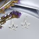 thumbnail image 4 of Aretes Colgantes Simétricos de Estrella Brillante de 5 Puntas para Uso Diario en Plata de Ley 925, 4 of 6