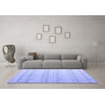 thumbnail image 3 of Ahgly Company Machine Washable Indoor Rectangle Solid Blue Modern Area Rugs, 5' x 7', 3 of 4