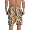 thumbnail image 2 of Balery Funny Dogs Family Men's Cotton Knit Pajama Shorts Waistband & Pockets,Short Pajama Pants-Small, 2 of 8