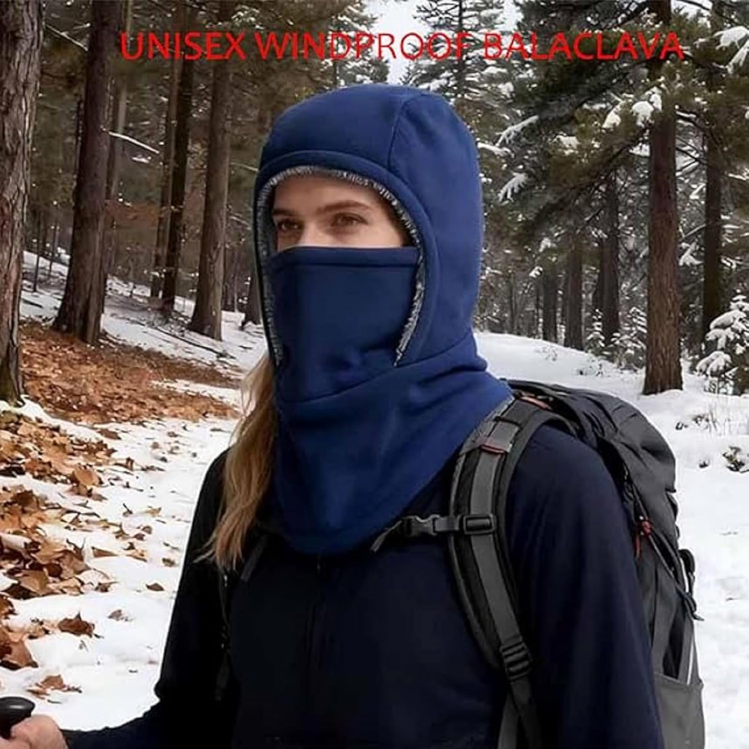 Unisex Windproof & Warm Balaclava, 3 in 1 Multi-Functional Winter Hat & Thermal Face Mask, for Cold Weather