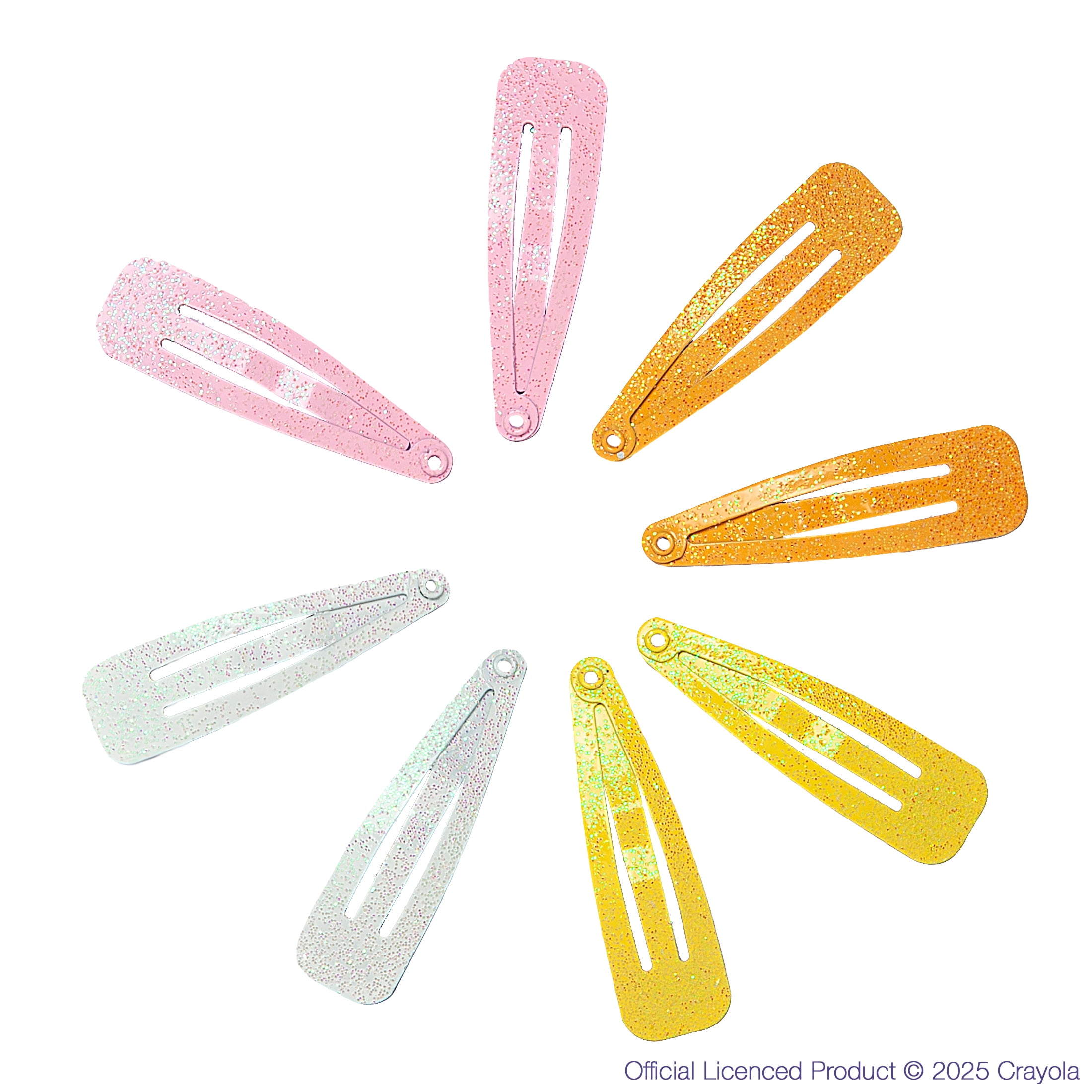 Enchante Crayola Kids Snap Hair Clips for Girls, 18 Count