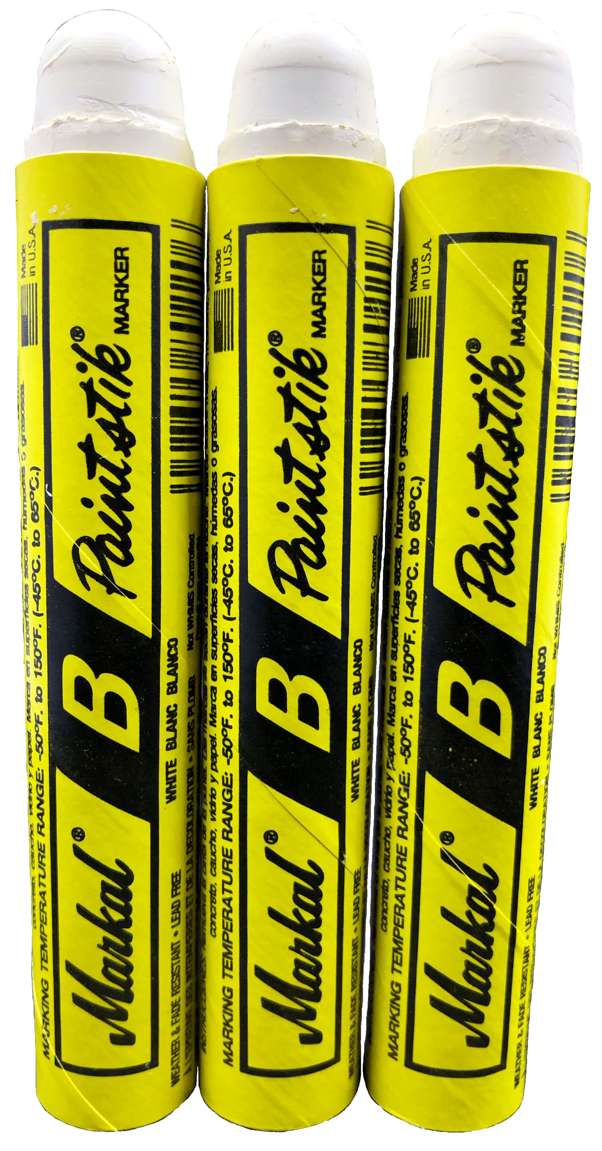 3 Markal B White Paintstik Tire Chalk Paint Sticks Crayon Surface Marker Graffiti Art