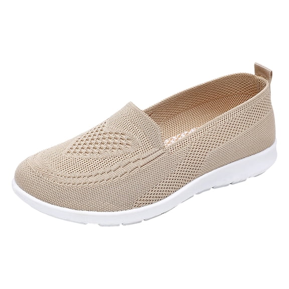 ibiyuan Wide Toe Box Sneakers Women Adjustable Upper Women's Walking Shoes Knit Upper Embroidery Closed Toe on Womens Shoes Sneakers Classic Hands-Free Mary Jane Shoes Sock Shoe