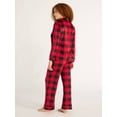 thumbnail image 3 of Joyspun Women's Velour Notch Collar Top and Pants Pajama Set, 2-Piece, Sizes S-3X, 3 of 5