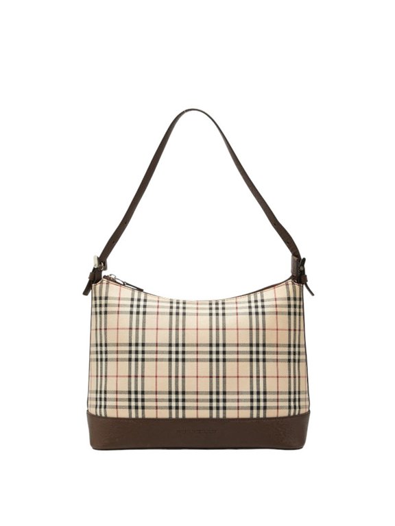 Pre-Owned Burberry Nova Check One-Shoulder Bag, Beige/Brown Nylon Leather, Women's BURBERRY