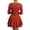 C-Red657, variant on DHFJKG Women's Square Neck Party Dress Ruffle Hem Mini Dress Ruched Waist Long Sleeve Going Out Date Sexy Stylish Dresses