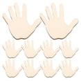 thumbnail image 1 of 10Pcs Cute Hand Cutout Wooden Cutouts 5 3X1 8X0 4In For Parties And Home Decor, 1 of 8