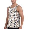 thumbnail image 2 of Easygdp Cute Cats Men's Tank Top, Sleeveless Muscle T Shirts, Breathable, Quick-Dry, Loose for Gym, Running, Fitness - XX-Large, 2 of 9