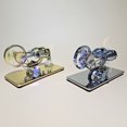 thumbnail image 4 of Riwcyla Hot Air Stirling Engine Electricity Generator Motor Model with LED Bulb Dollar Flywheel Design Science Experiment with Aluminum Alloy Base DIY Education Toy for Teacher Adults Kids School O, 4 of 6