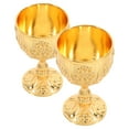 thumbnail image 1 of 2Pcs Medieval Cups Golden Goblet For Traditional And Modern Uses, 1 of 8