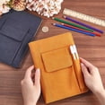 thumbnail image 2 of 1set 2Pcs 2 Color PU Leather Book Cover Notebook Wraps Rectangle Mixed Color 217x155x19mm 1pc/color, 2 of 5