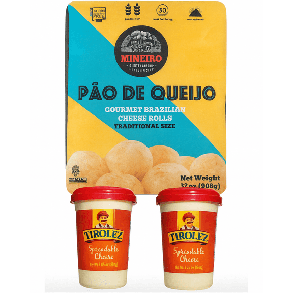 Mineiro Gourmet Cheese Bread 32 oz   Tirolez Requeijao 7 oz (2 Pack) – Bundle