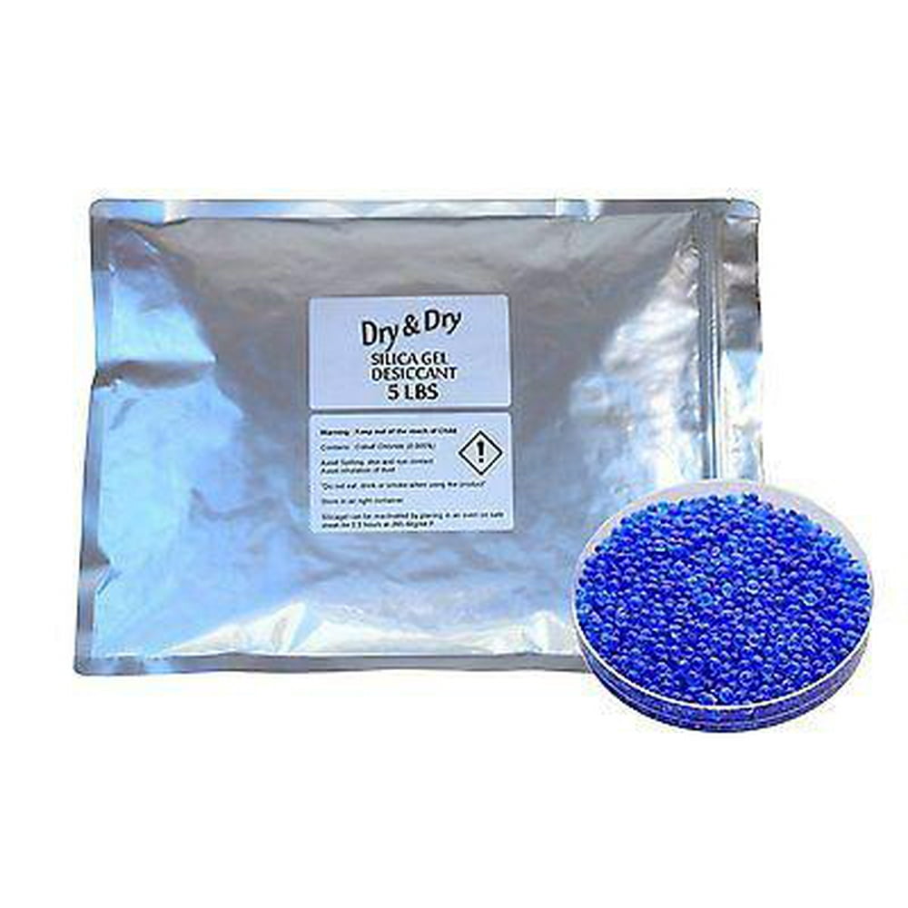 5 LBS "Dry & Dry" Premium Blue Indicating Silica Gel Beads (Industry