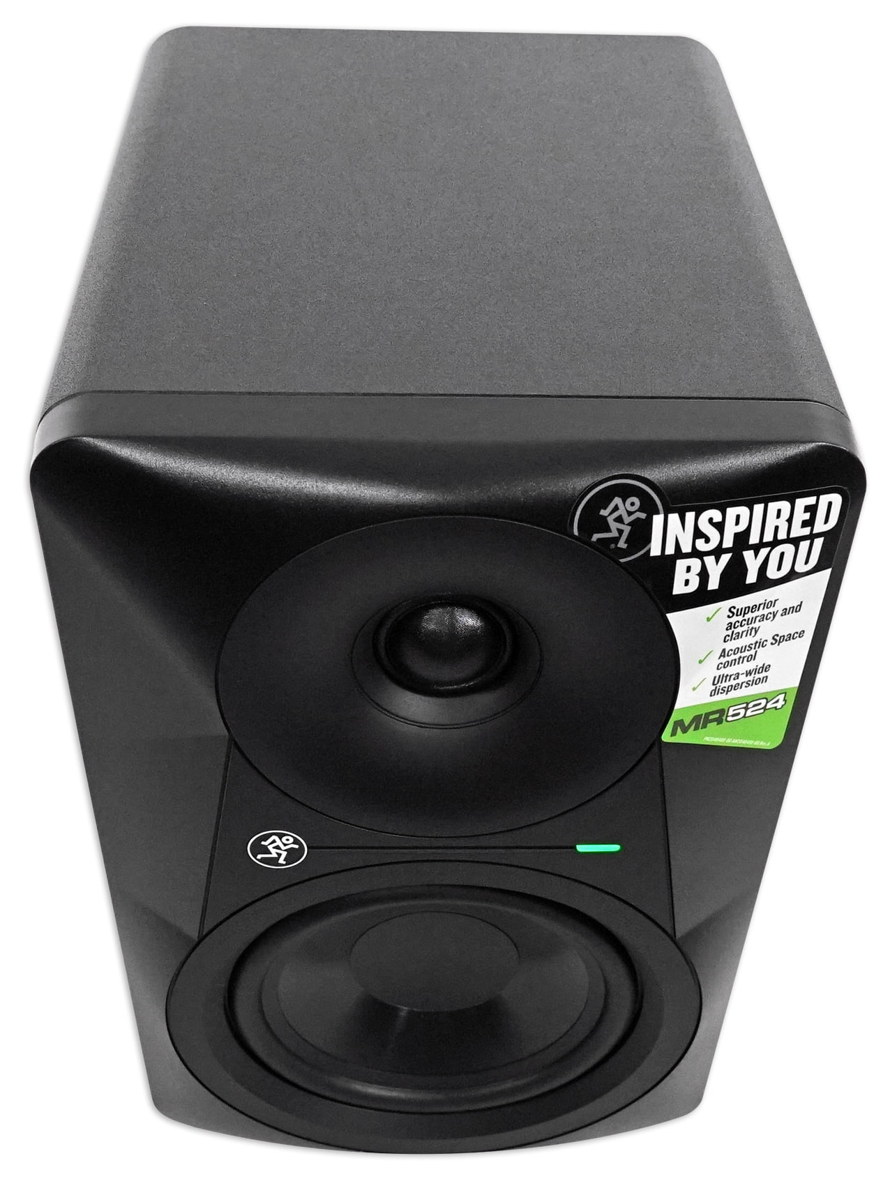 (2) Mackie MR524 5” Powered Active Studio Monitor Bi-Amped Speakers+Desk Stands