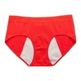thumbnail image 5 of 3 Packs Womens Period Underwear Menstrual Postpartum Easy Clean Teens Briefs Panties for Women S Red, 5 of 7