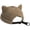 Khaki, variant on 1pc Rose Red Cotton Rolled Edge Docker Cap Unisex Brimless Cat Ear Hat for Daily Street Wear