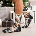 thumbnail image 7 of Pofeuu Cute Forest Mushrooms Print Crew Socks, Adult Running Hiking Socks for Youth and Adult, 7 of 7