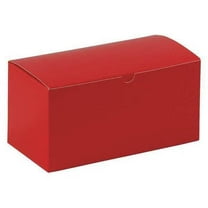 Box Partners GB944R 9 in. x 4.5 in. x 4.5 in. Holiday Red Gift Boxes
