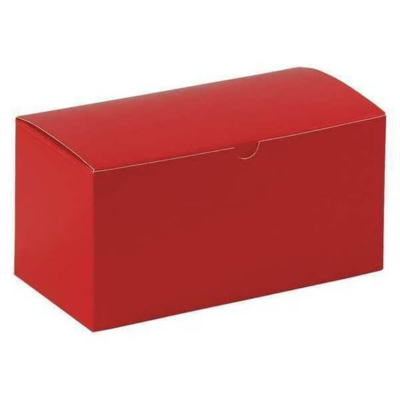 Box Partners GB944R 9 in. x 4.5 in. x 4.5 in. Holiday Red Gift Boxes
