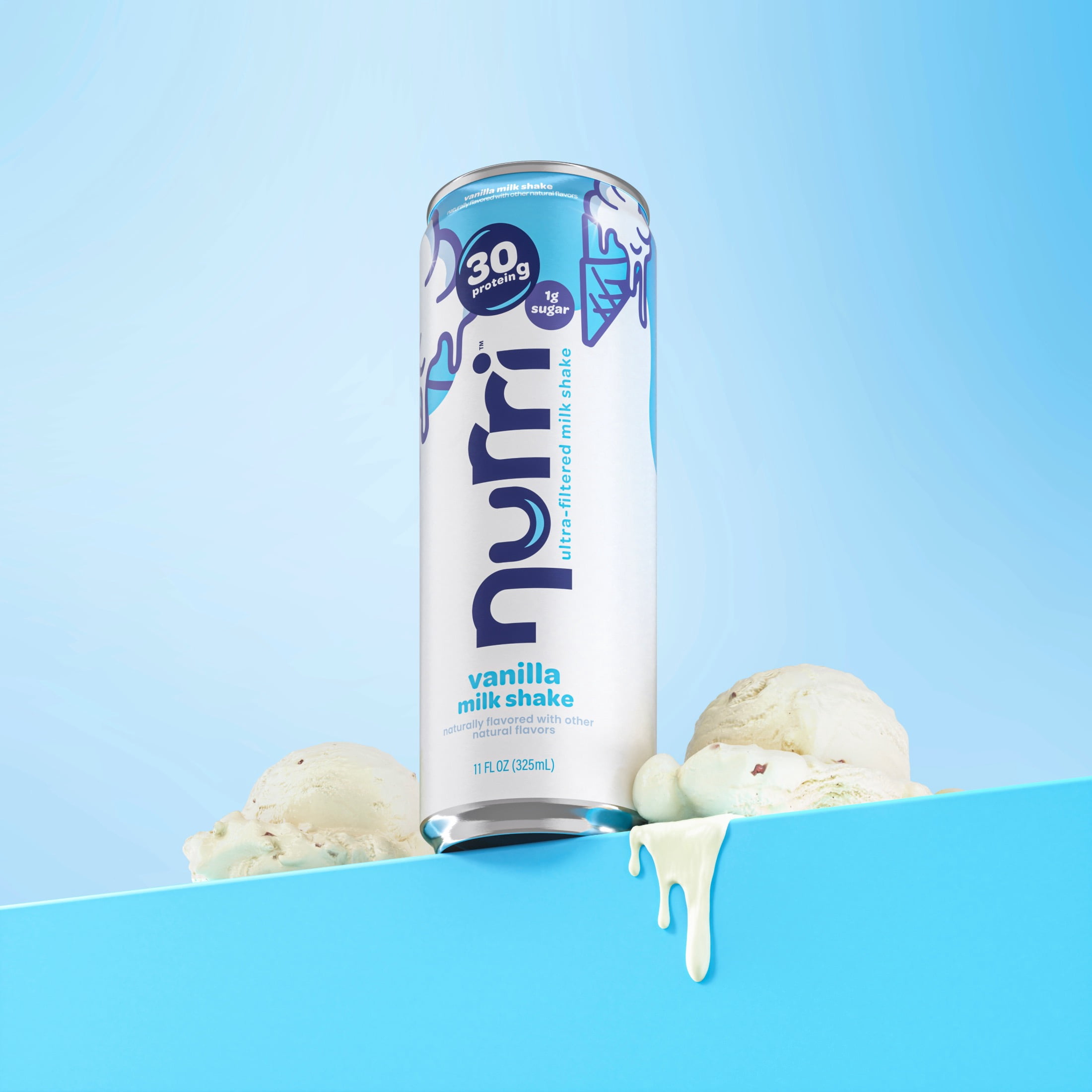 Nurri Ultra-Filtered Milkshake, 30g of Protein, Vanilla, 11 fl oz Can (Pack of 10)