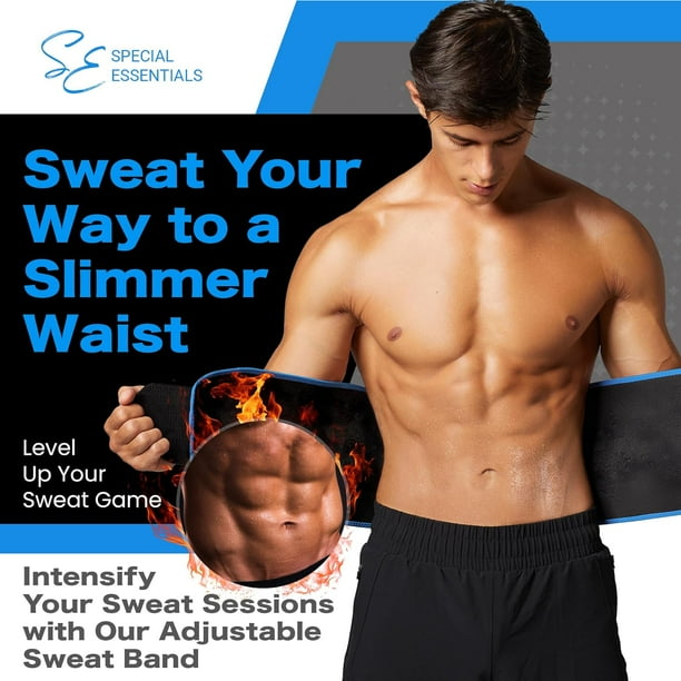 Special Essentials Waist Trimmer for Women Men Adjustable Sweat Band Waist Trainer Breathable Mesh for Training Workouts