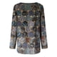 thumbnail image 5 of Ichuanyi liquidación mujer camisas casuales de manga larga estampado de cuello redondo tops sueltos ICHUANYI WER202308210675, 5 of 5