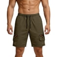 thumbnail image 5 of Xdegoge Workout Cargo Shorts for Men Lightweight Quick Dry Athletic Running Shorts Elastic Waist Drawstring Zipper Pockets for Gym Training Hiking Outdoor Summer Casual, 5 of 7